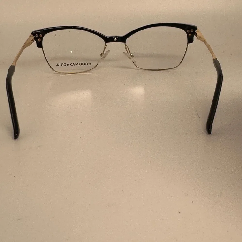 BCBG MAXAZRIA Peyton Women's Black Gold Eyeglasses Frames 53-16 140 H16765‎